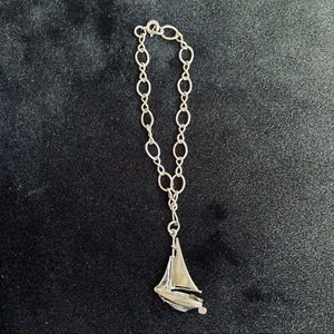 Sterling Silver Sailboat Charm Bracelet